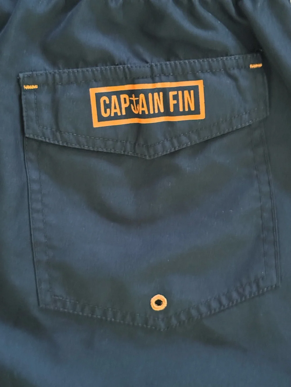 Captain Fin Walk Down Trunks Black Elastic Waist Swim Shorts Men’s Medium